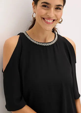 Robe blouse • noir • Boutique bonprix