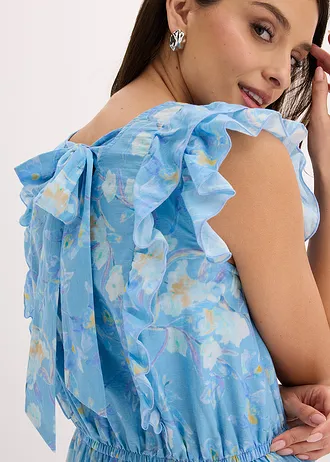 Rochie maxi • albastru pudrat floral • magazin bonprix