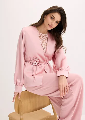 Blazer met decoratieve ceintuur • asroze • bonprix online shop