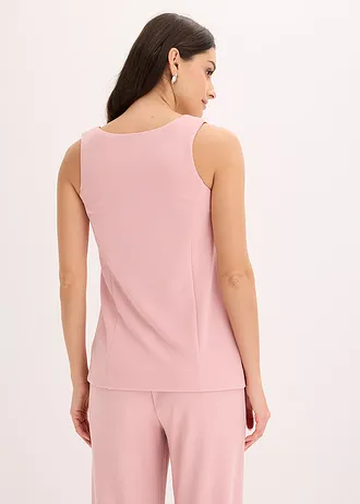 Mouwloze blazer met decoratieve knopen, Kleur: asroze