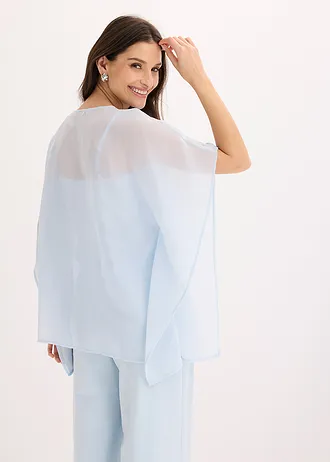 Tunique avec empiècement en dentelle • bleu poudré • Boutique bonprix