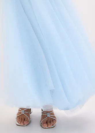 Jupe longue en tulle délicat • bleu poudré • Boutique bonprix