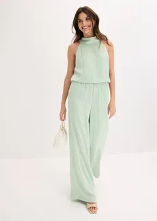 Jumpsuit van gestructureerd satijn • kristalmint • bonprix online shop