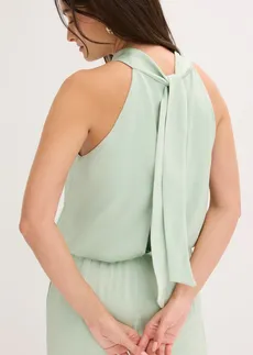 Jumpsuit van gestructureerd satijn • kristalmint • bonprix online shop