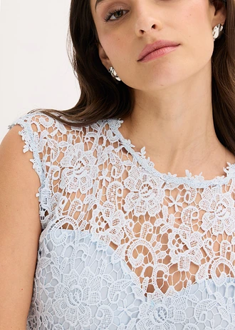 Top z čipky • púdrovo modrá • obchod bonprix