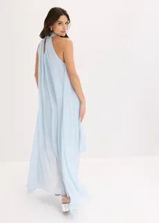Robe longue avec fleur appliquée • bleu poudré • Boutique bonprix