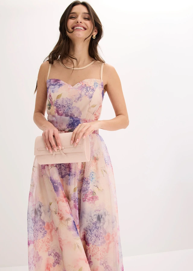 Robe midi en tulle délicat • rose floral • product-page.page-title-suffix