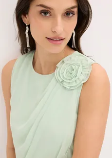 Cocktailjurk met bloemenapplicatie • kristalmint • bonprix online shop