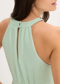 Robe de soirée en mousseline plissée • menthe cristal • Boutique bonprix