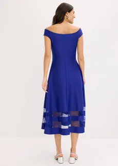 Carmen jurk met kant • blauw • bonprix online shop