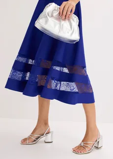 Robe col Bardot avec dentelle • bleu • Boutique bonprix