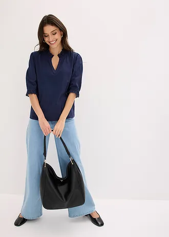 Longsleeve van puur katoen, Kleur: donkerblauw