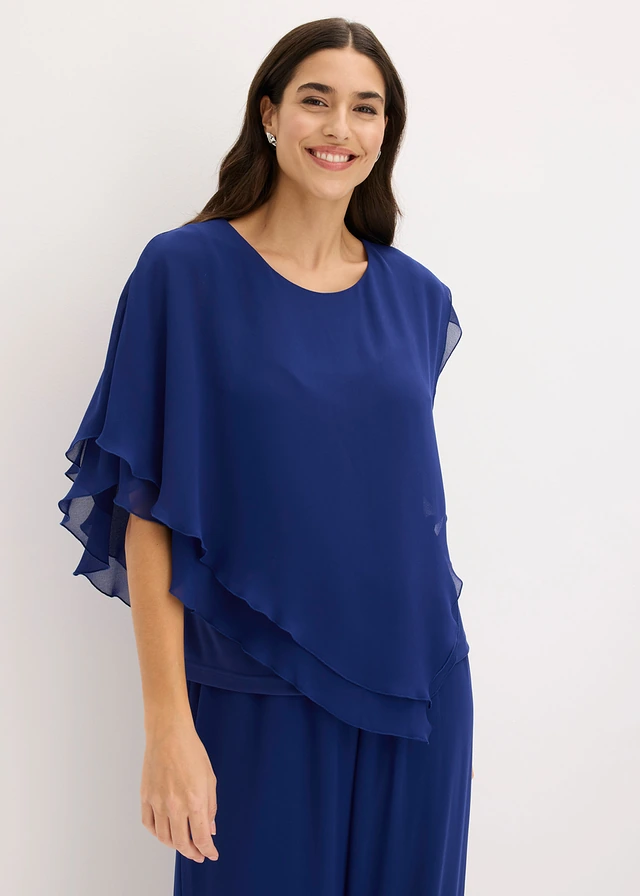 Blouse van fijne chiffon • middernachtblauw • product-page.page-title-suffix