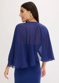 Bolero van fijne chiffon, Kleur: middernachtblauw