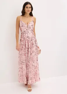 Robe de soirée avec broderies de sequins, Couleur: rose