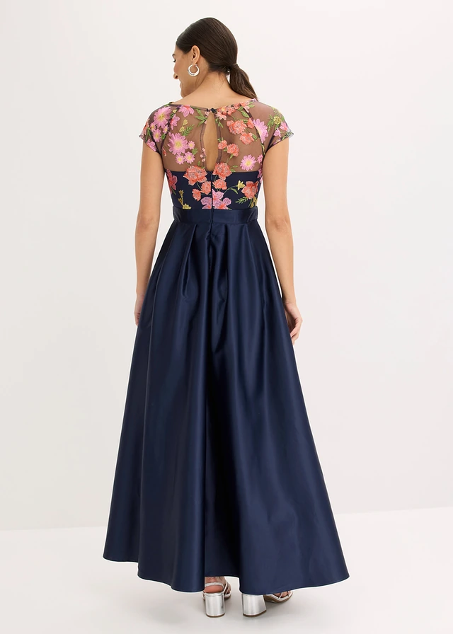 Robe de soirée • bleu foncé floral • product-page.page-title-suffix