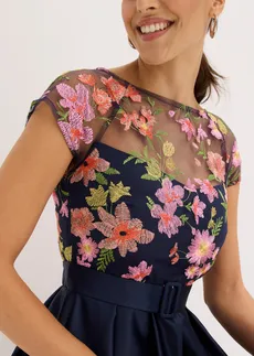 Rochie de seară • bleumarin înflorat • magazin bonprix