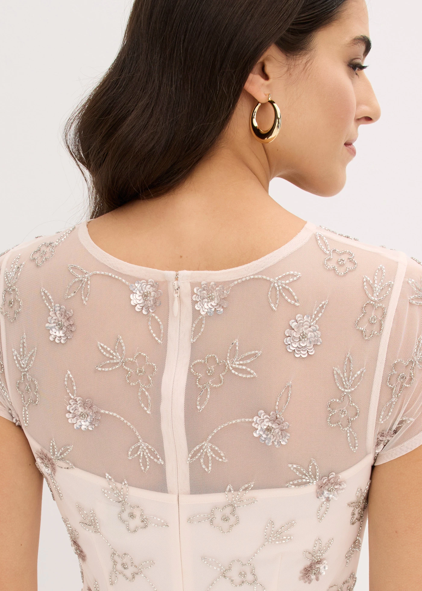 Galajurk van zachte tule met paillettenborduursel • lichtroze • bonprix online shop