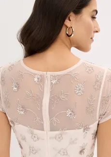 Robe de soirée en tulle délicat avec sequins brodés • rose clair • Boutique bonprix