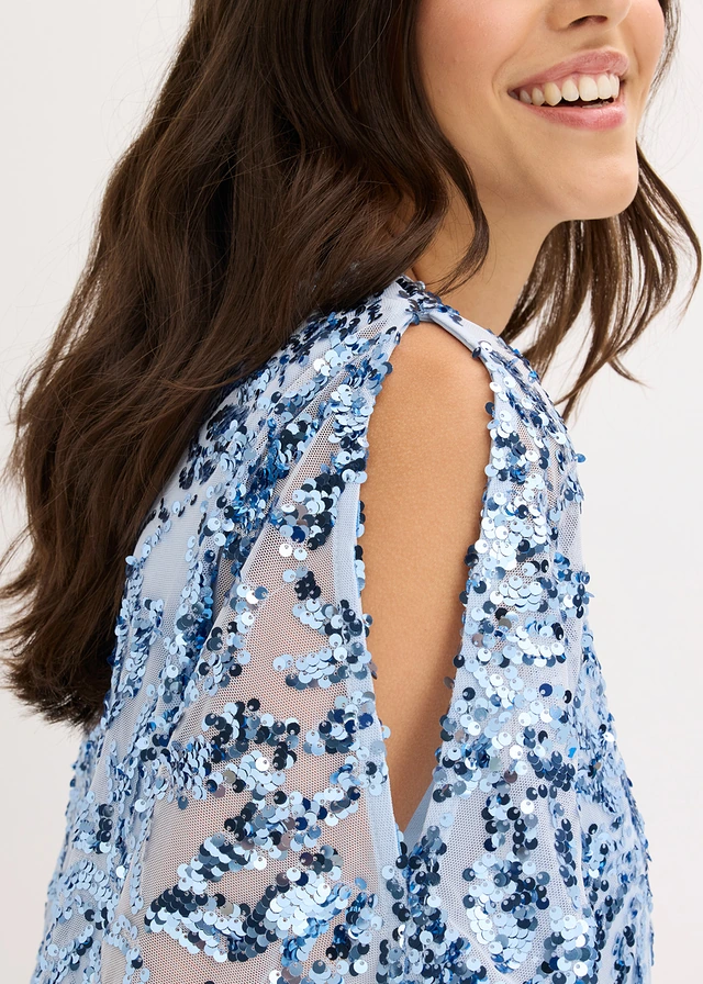Robe de cocktail avec jeté à sequins • bleu poudré • product-page.page-title-suffix