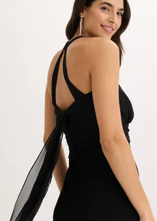 Rochie de seară din crep texturat • negru • magazin bonprix