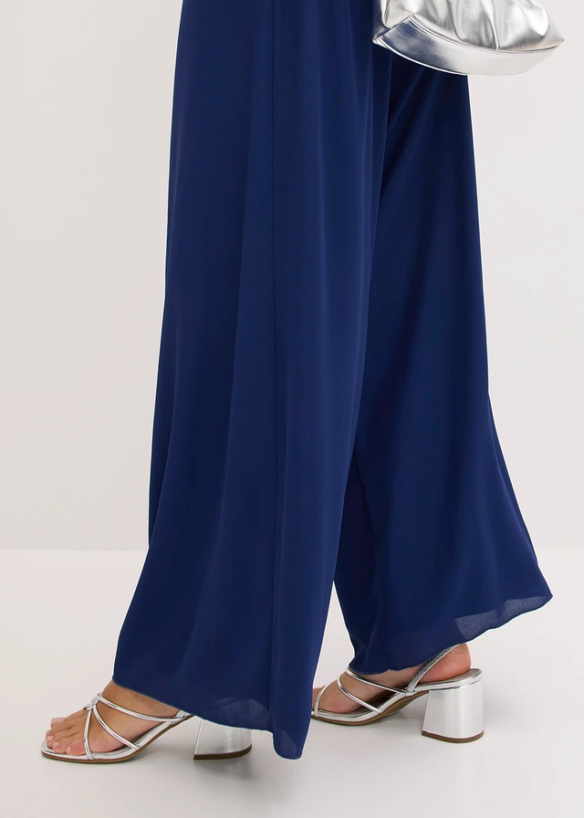 Jumpsuit van fijne chiffon met kant • middernachtblauw • product-page.page-title-suffix
