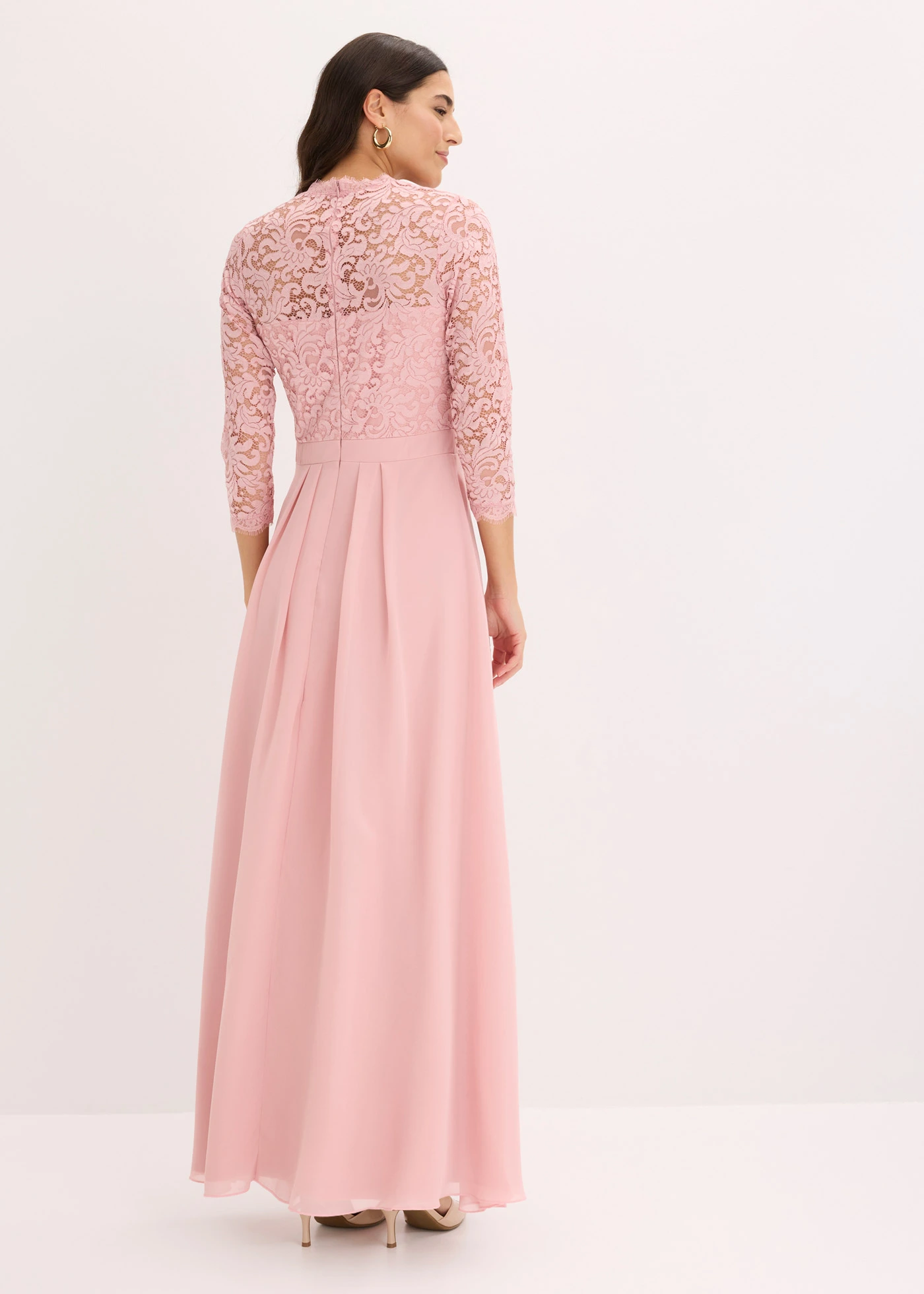 Maxi jurk met kant • asroze • bonprix online shop