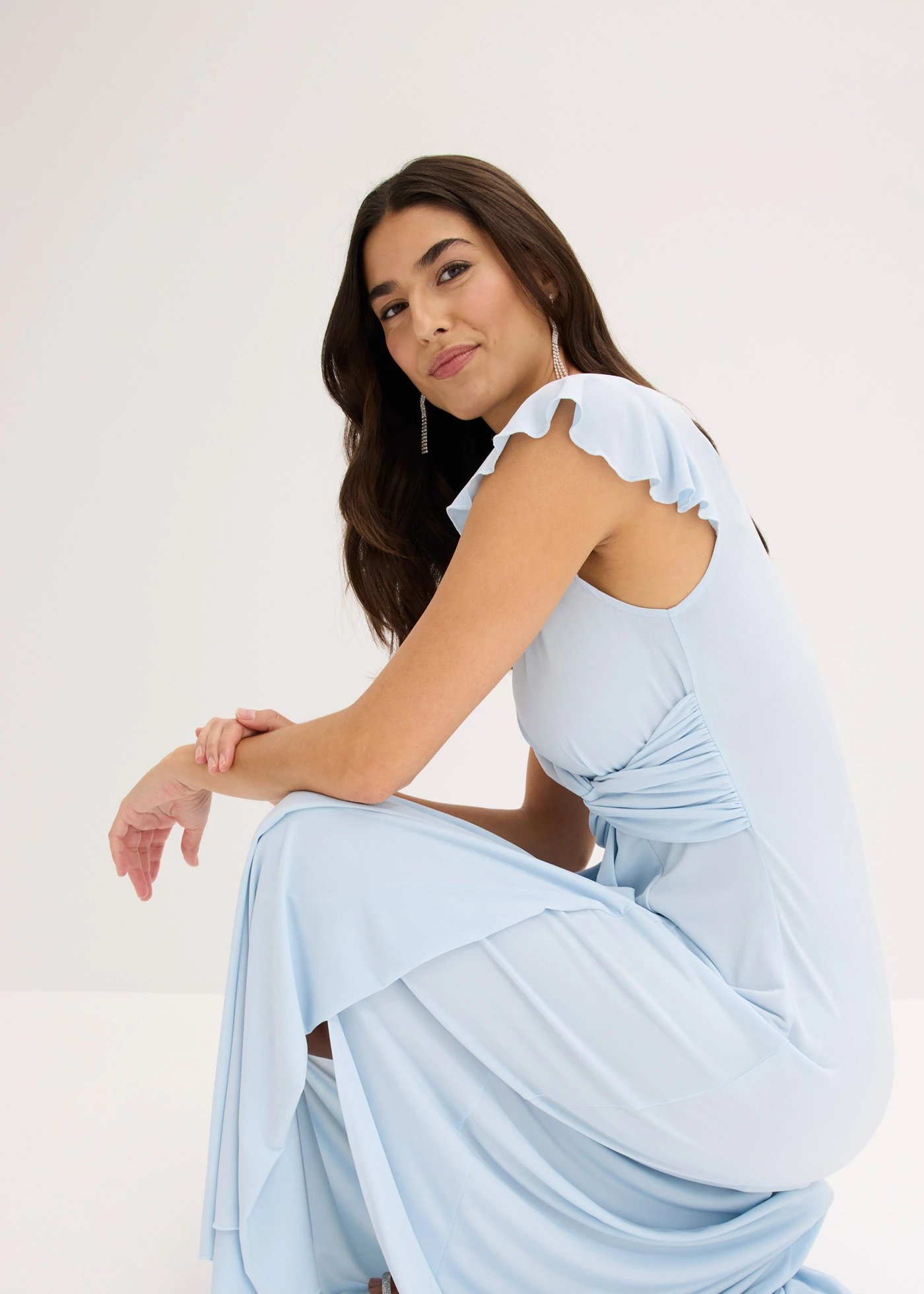Robe longue • bleu poudré • Boutique bonprix