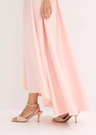 Robe de soirée en satin brillant et sequins • rose nacré • Boutique bonprix