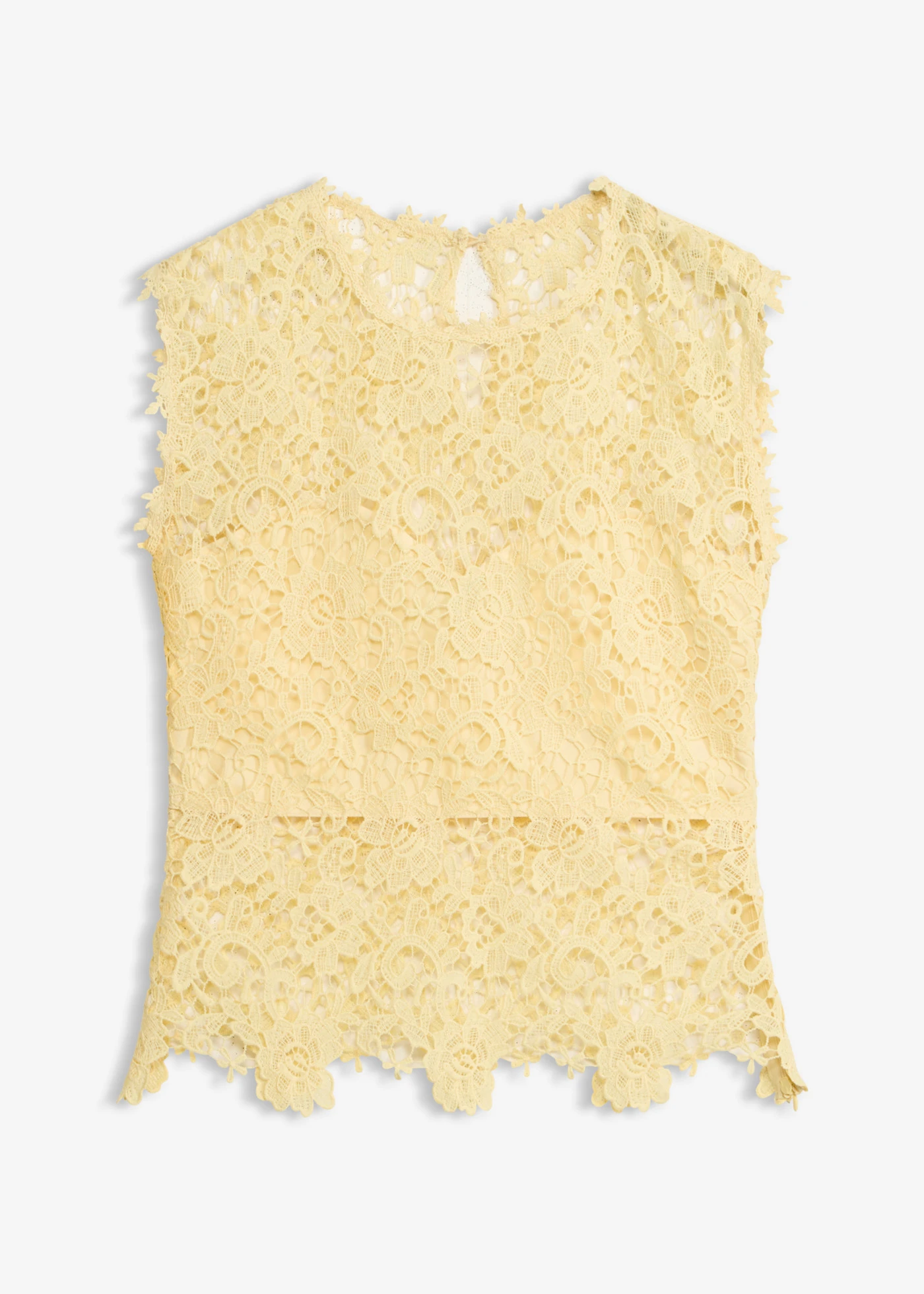 Top din dantelă • galben deschis • magazin bonprix