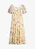 Robe longue avec broderies florales, Couleur: jaune clair floral
