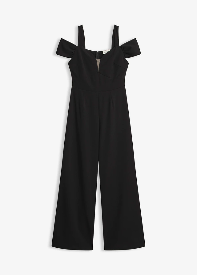Jumpsuit van gestructureerde crêpe
