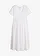 Robe manches courtes en jersey, poches sur les côtés, Couleur: blanc