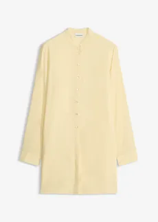 Lange blouse van viscose, Kleur: lichtgeel