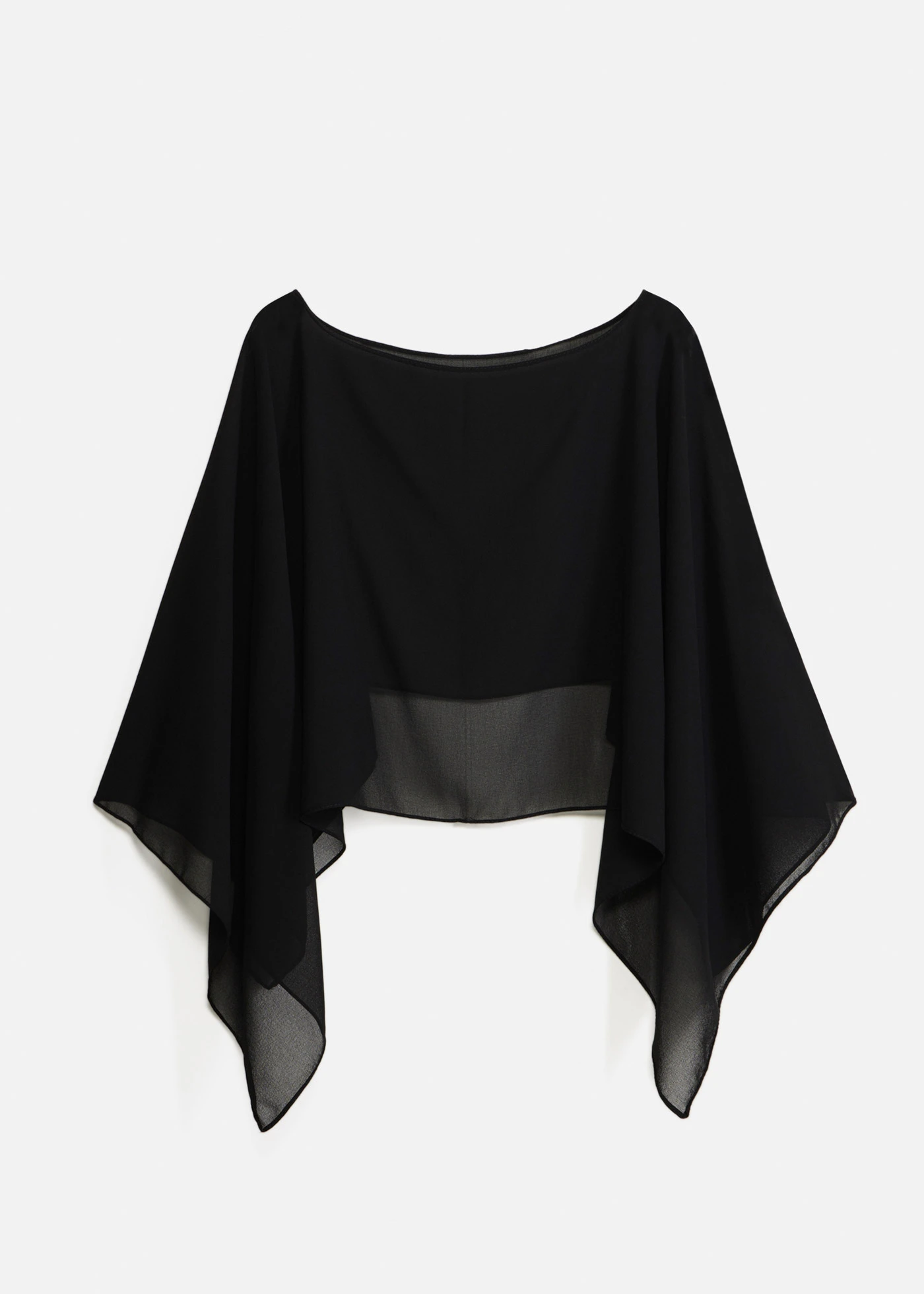 Chiffon cape van soepel materiaal • zwart • bonprix online shop