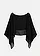 Chiffon cape van soepel materiaal, Kleur: zwart
