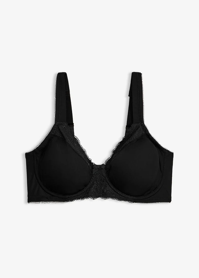 Soutien-gorge minimiseur avec bretelles rembourrées, Couleur: noir