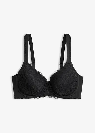 Minimizer bh met gewatteerde bandjes, Kleur: zwart