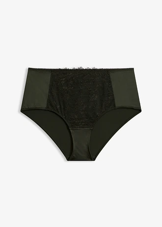 Culotte maxi à dentelle florale, Couleur: olive foncé