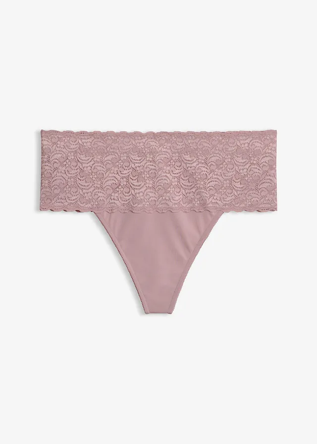 Lot de 2 strings sculptants, maintien modéré • bois de rose • Boutique bonprix