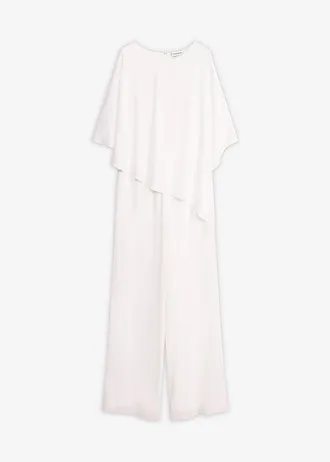 Jumpsuit van fijn chiffon • wolwit • bonprix online shop