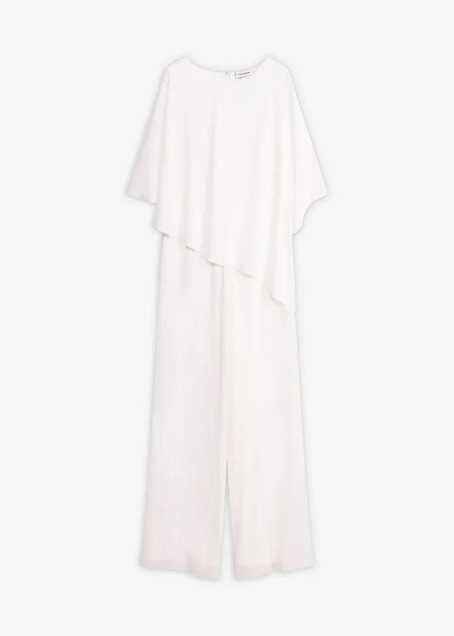 Jumpsuit van fijn chiffon • wolwit • bonprix online shop