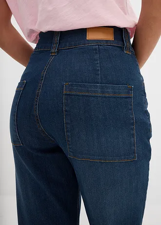 Strečové džíny Straight, High Waist • tmavě modrý denim used • bonprix obchod