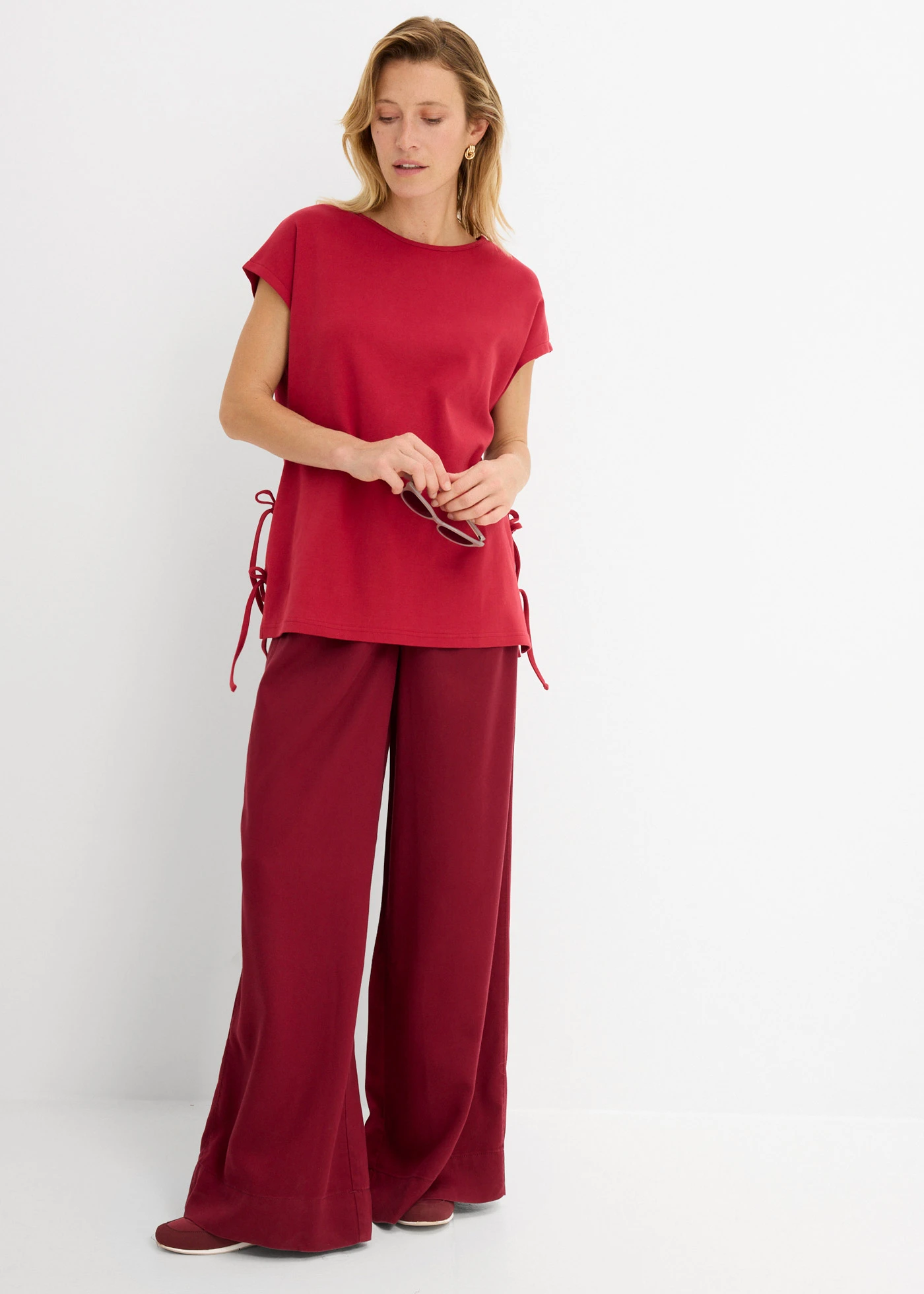 Shirt van puur biologisch katoen • kersenrood • bonprix online shop