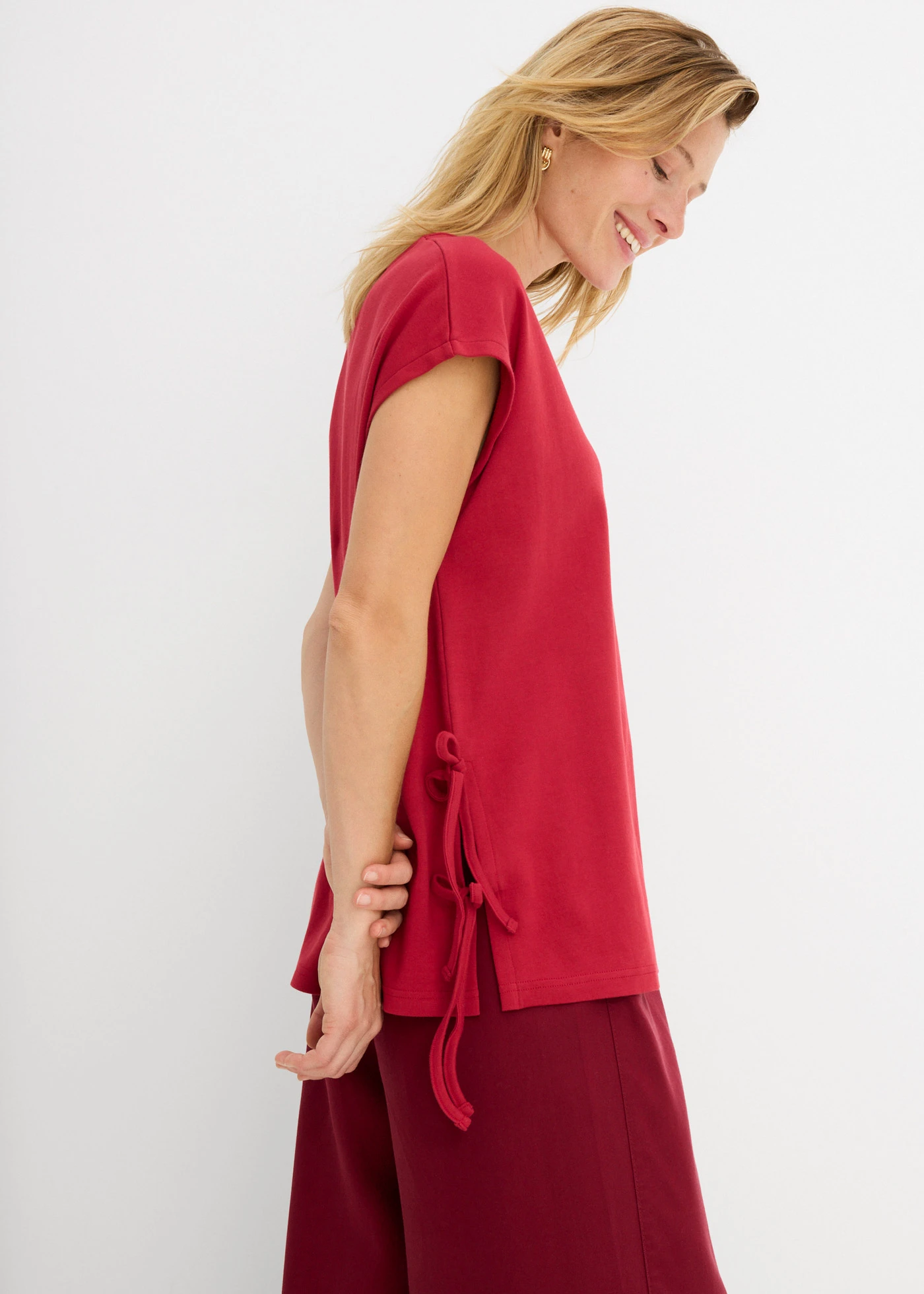 T-shirt 100% coton • rouge cerise • Boutique bonprix