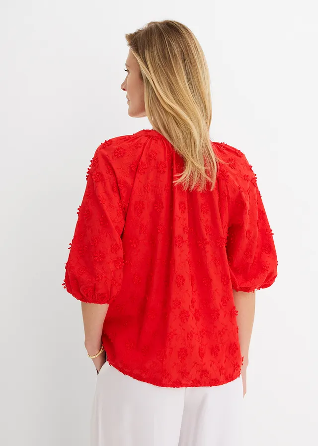 Blouse longue 100% coton • fraise • product-page.page-title-suffix
