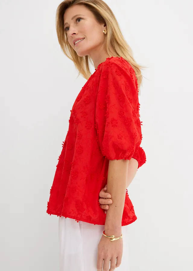 Blouse longue 100% coton • fraise • product-page.page-title-suffix