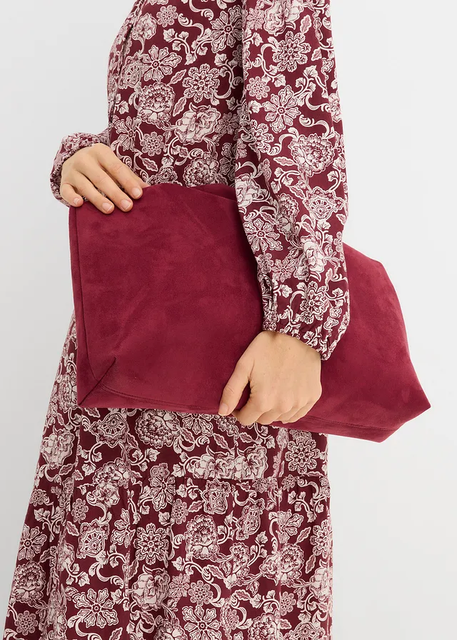Robe-tunique en viscose fluide • rouge rubis-rose clair imprimé • product-page.page-title-suffix