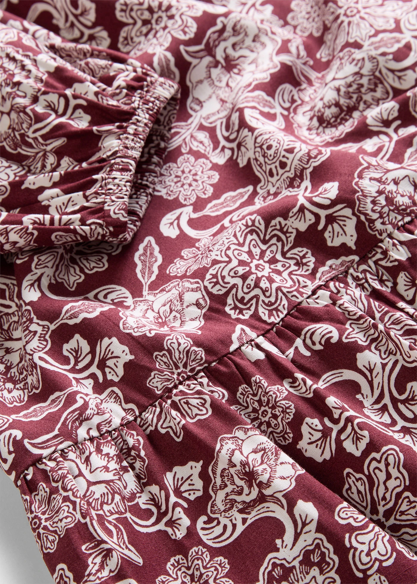 Tuniekjurk van soepele viscose • robijnrood-lichtroze met print • bonprix online shop