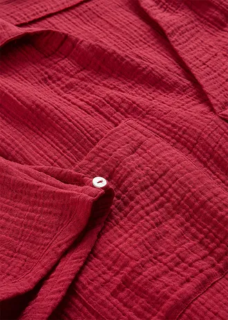 Robe caftan en gaze de coton douce • rouge cerise • Boutique bonprix